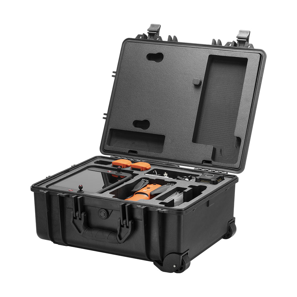 Check out the side view of the Autel EVO II Dual 640T V3 during the unboxing. See the premium packaging and the high-performance drone ready for use.