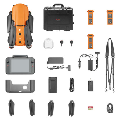 View the complete list of items included with the Autel EVO II Dual 640T V3. This comprehensive package contains everything you need to get started with your high-performance drone, including accessories and documentation.