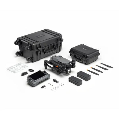 Complete package contents of the Matrice 30 Worry-Free Basic Combo, including the drone, controller, intelligent batteries, propellers, and accessories.